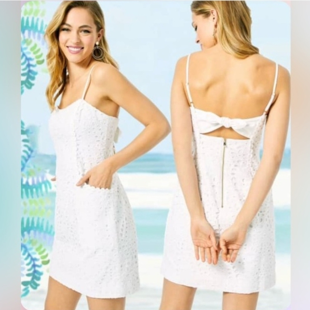Lilly Pulitzer Shelli eyelet White Backless Dress